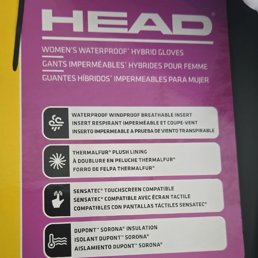 HEAD White Women's Ski Gloves with Quilted Detail - Picture 4 of 5